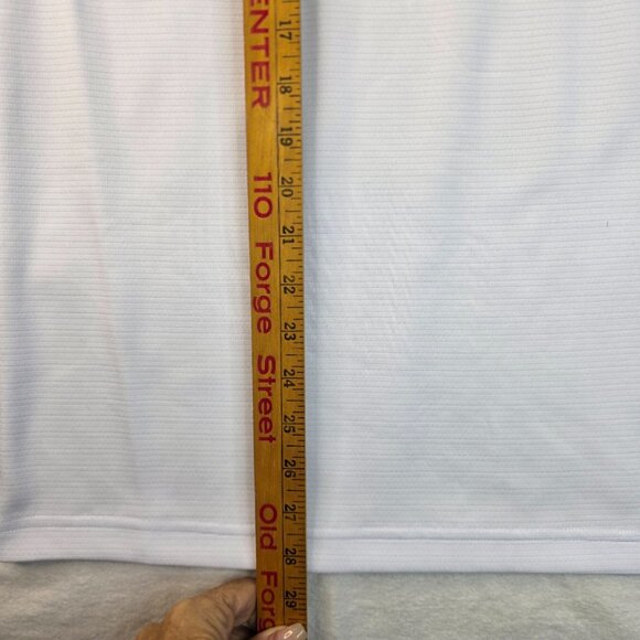 Reebok Polo Shirt S Short Sleeve Stark White Moisture Wicking Lightweight Casual - Picture 6 of 6